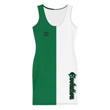 Load image into Gallery viewer, Evolution two tone Dress Green &amp; White
