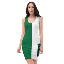 Load image into Gallery viewer, Evolution two tone Dress Green &amp; White
