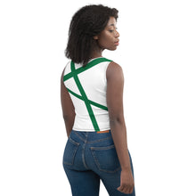 Load image into Gallery viewer, Evolution two tone Crop Top Green &amp; White
