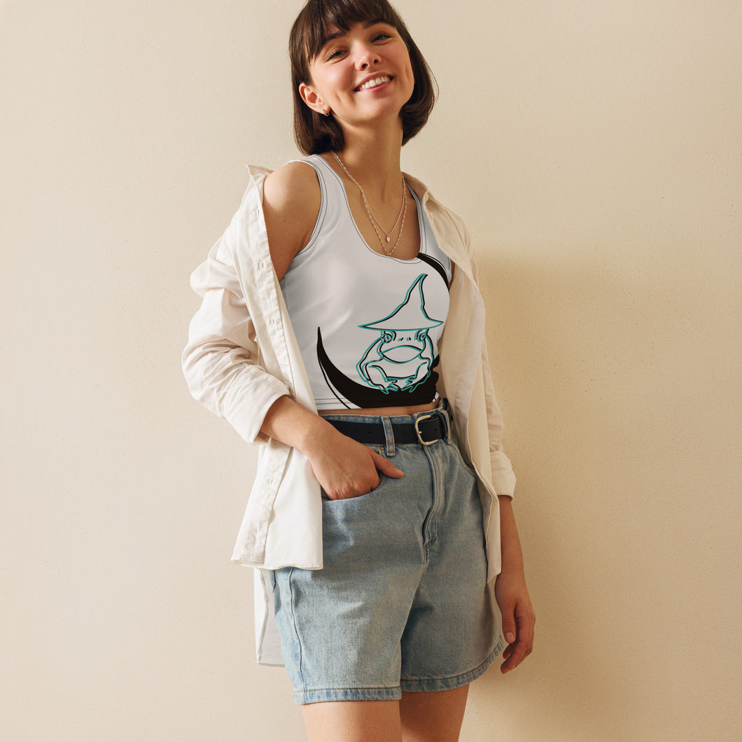 Toadally witchy Crop Top white