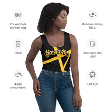 Load image into Gallery viewer, Evolution two tone Crop Top Yellow
