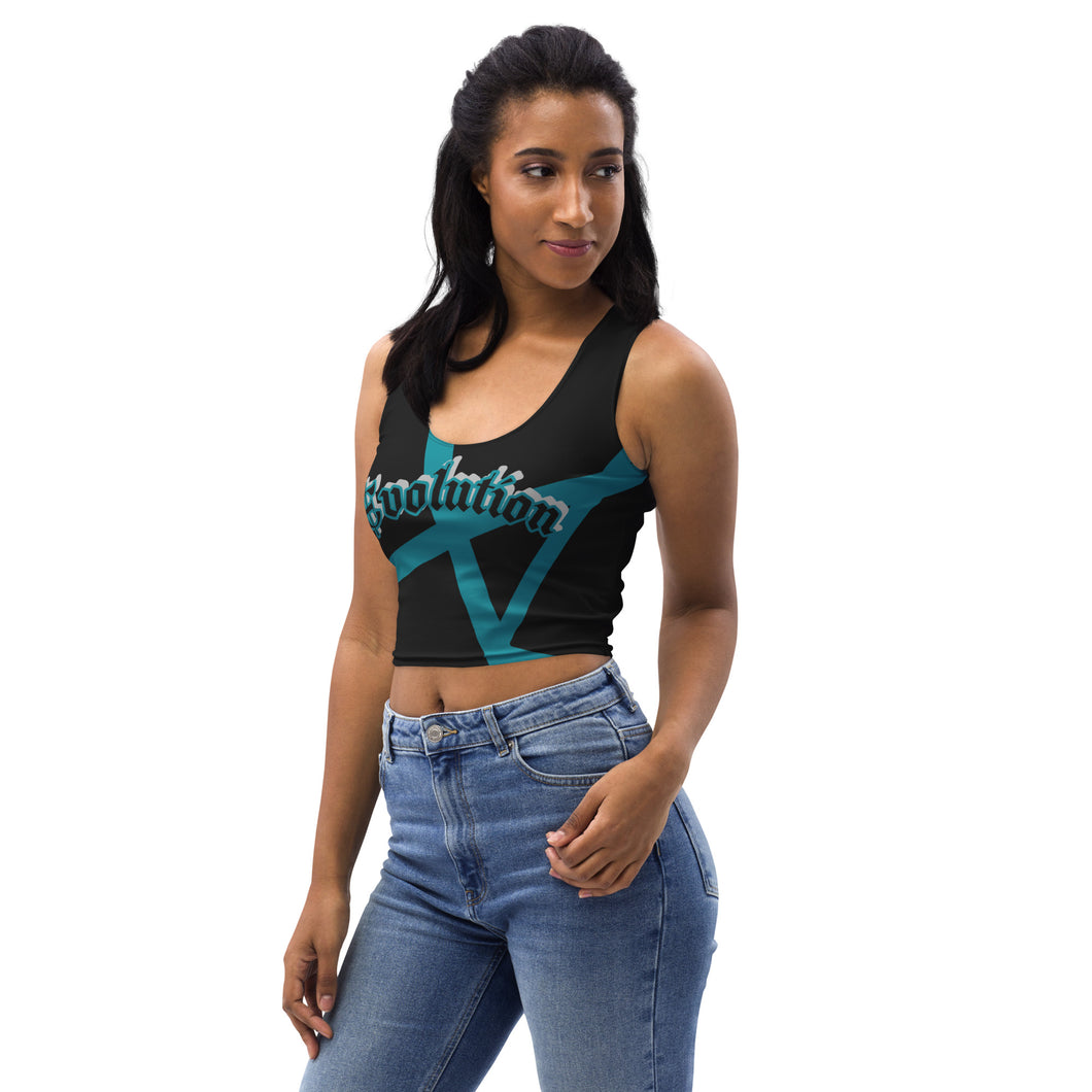 Evolution two tone Crop Top Turquoise