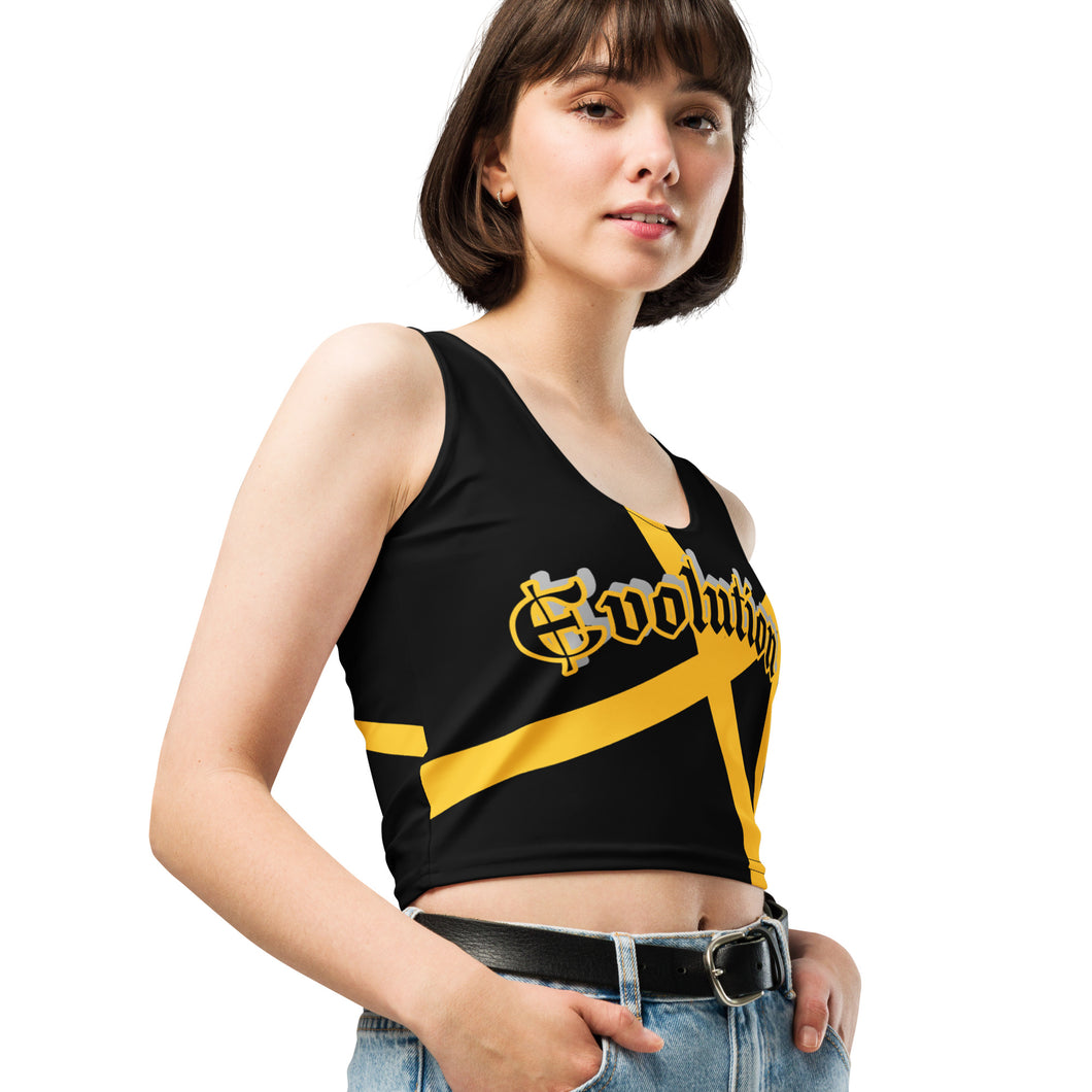 Evolution two tone Crop Top Yellow