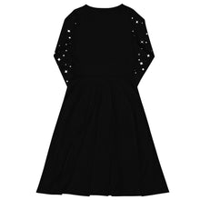 Load image into Gallery viewer, Stars and moons long sleeve midi dress
