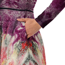 Load image into Gallery viewer, Fire long sleeve midi dress
