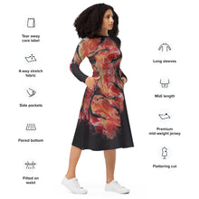 Load image into Gallery viewer, Dragoon long sleeve midi dress
