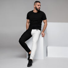 Load image into Gallery viewer, Evolution two tone Men&#39;s Joggers B&amp;W
