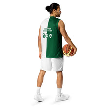 Load image into Gallery viewer, Twisted Evolution Recycled unisex basketball jersey Two Tone Green &amp; White
