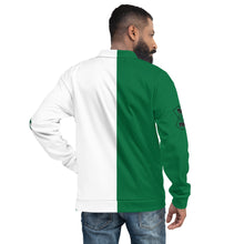 Load image into Gallery viewer, Evolution two tone Unisex Bomber Jacket Green &amp; White
