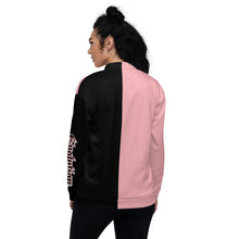 Load image into Gallery viewer, Evolution two tone Unisex Bomber Jacket Pink
