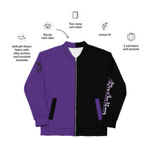 Load image into Gallery viewer, Evolution two tone Unisex Bomber Jacket Indigo
