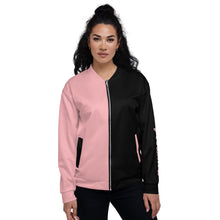 Load image into Gallery viewer, Evolution two tone Unisex Bomber Jacket Pink
