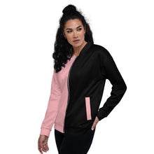 Load image into Gallery viewer, Evolution two tone Unisex Bomber Jacket Pink
