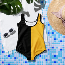 Load image into Gallery viewer, Two-Tone Youth Swimsuit Yellow
