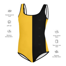 Load image into Gallery viewer, Two-Tone Youth Swimsuit Yellow
