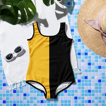 Load image into Gallery viewer, Two-Tone Youth Swimsuit Yellow
