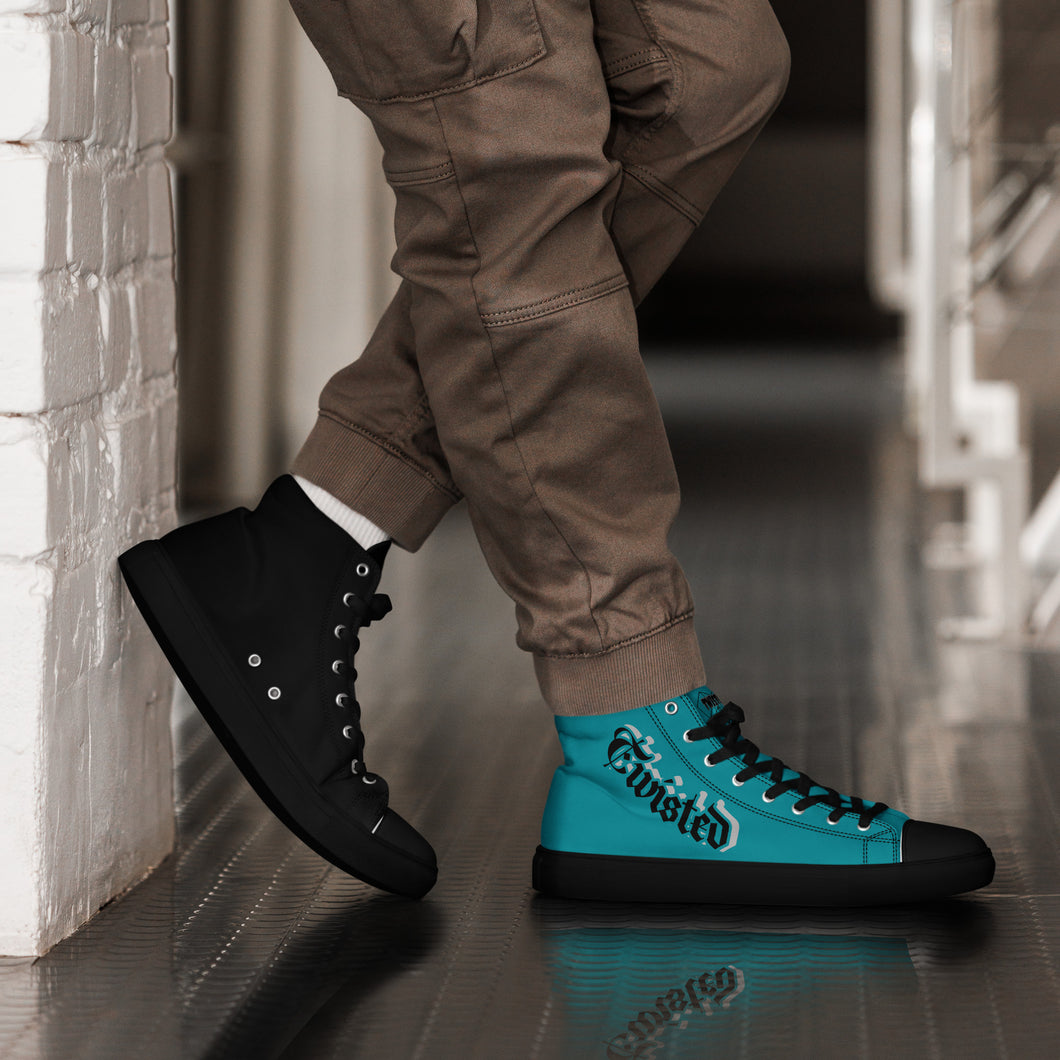 Twisted Evolution Men’s high top two-tone -Turquoise