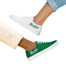 Load image into Gallery viewer, Twisted Evolution two tone Women’s lace-up canvas shoes Green &amp; White
