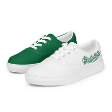 Load image into Gallery viewer, Twisted Evolution two tone Women’s lace-up canvas shoes Green &amp; White
