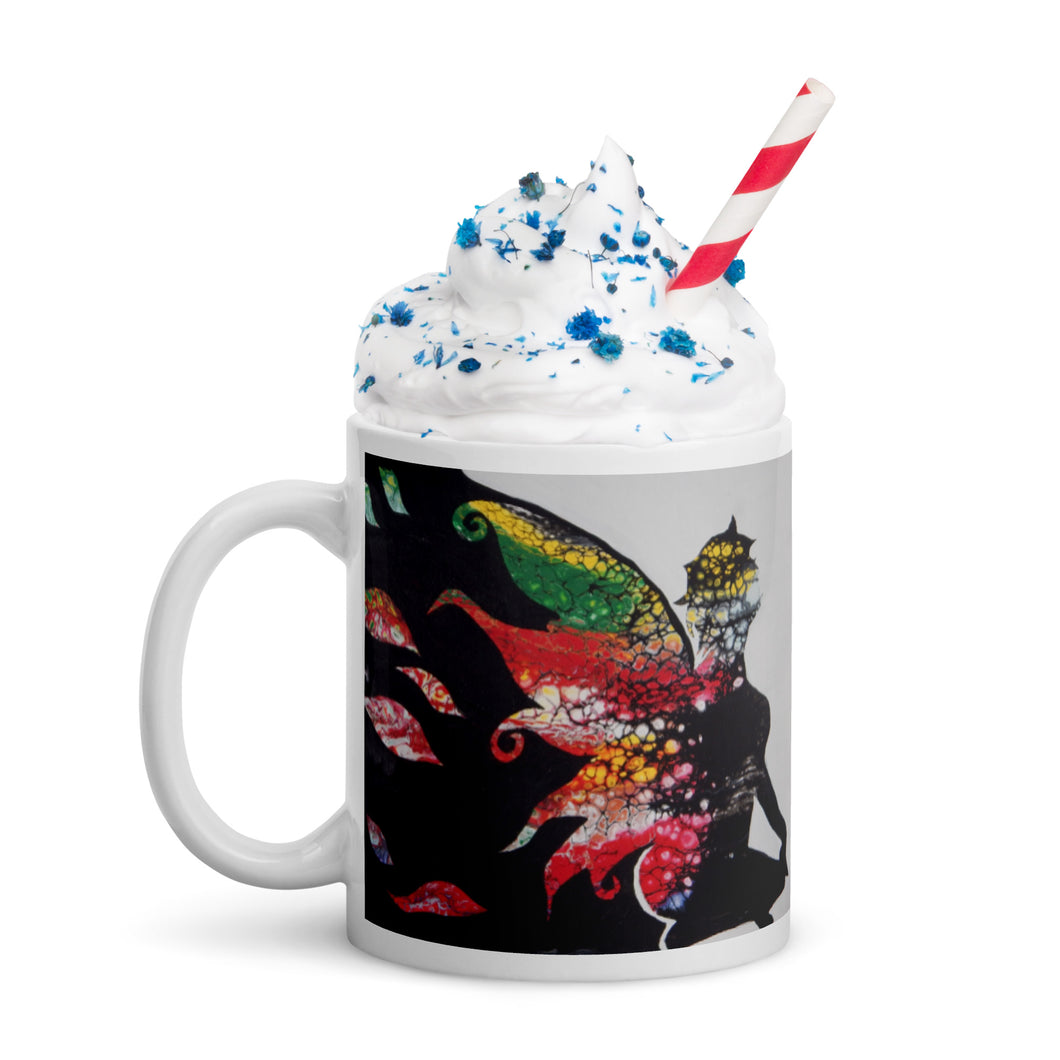 Fairy Dust White glossy mug